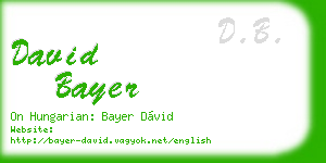 david bayer business card
