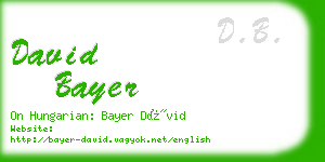 david bayer business card